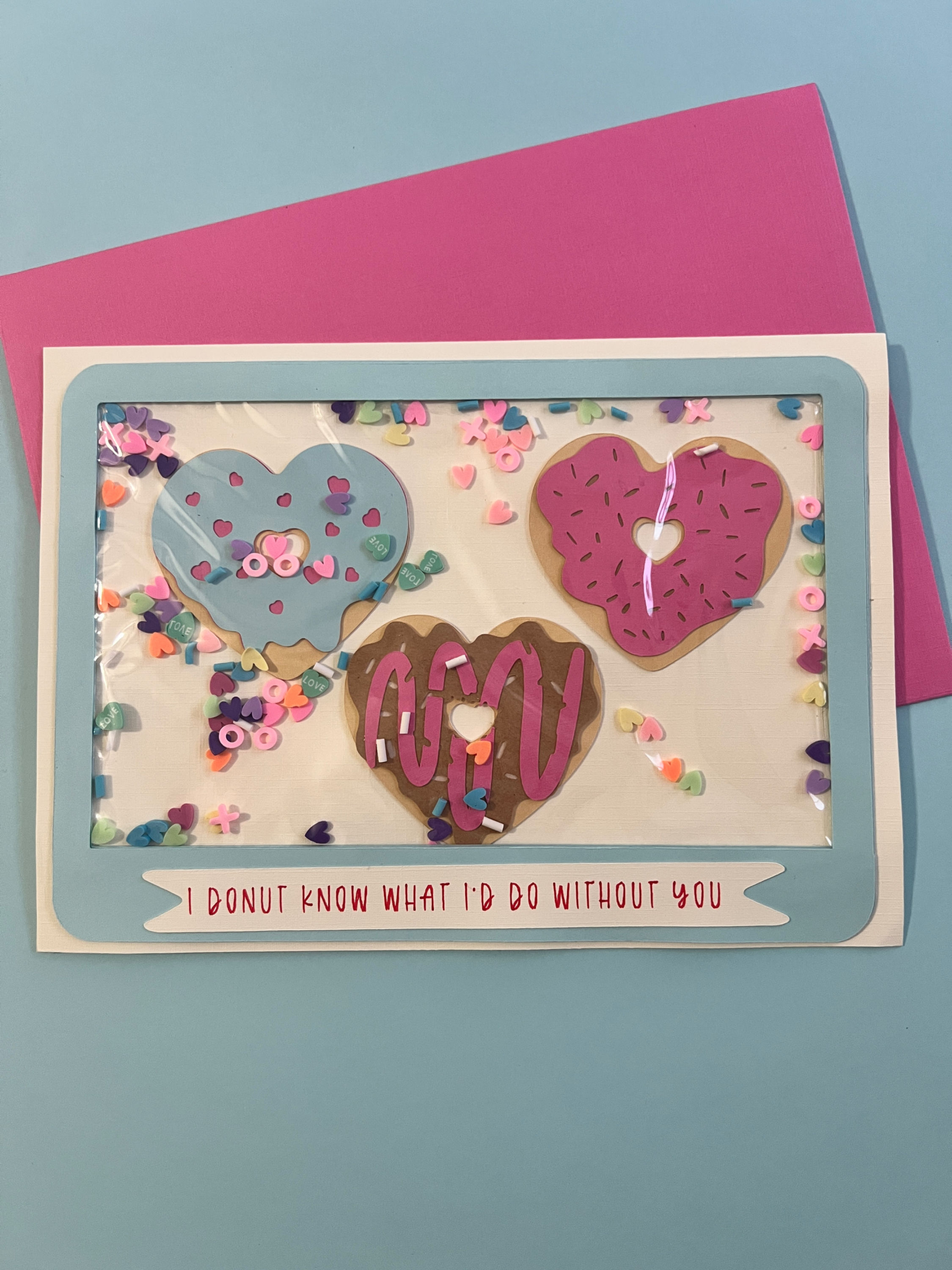 Heart Donut Shaker Card