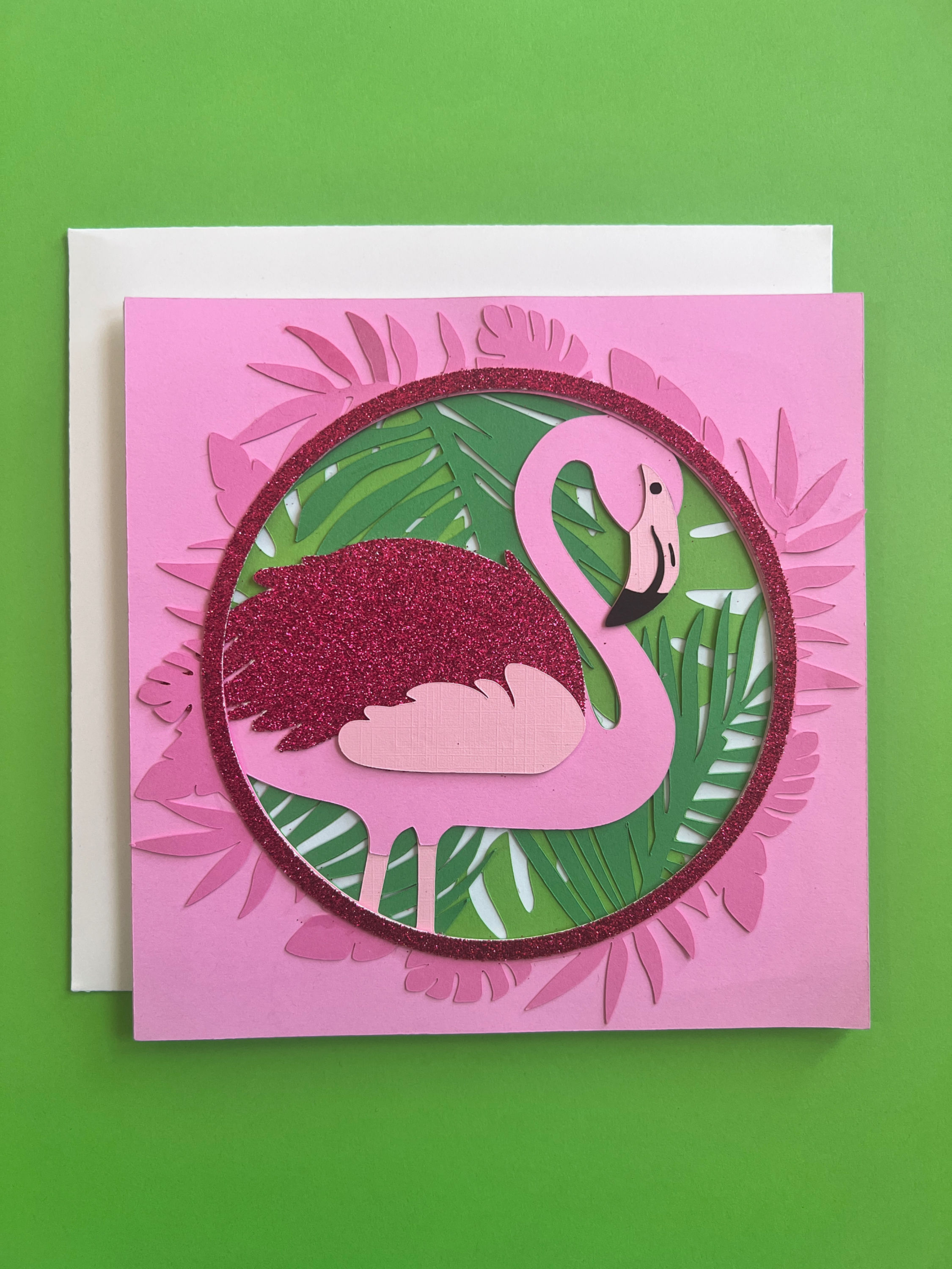 Flamingo Shadowbox Card