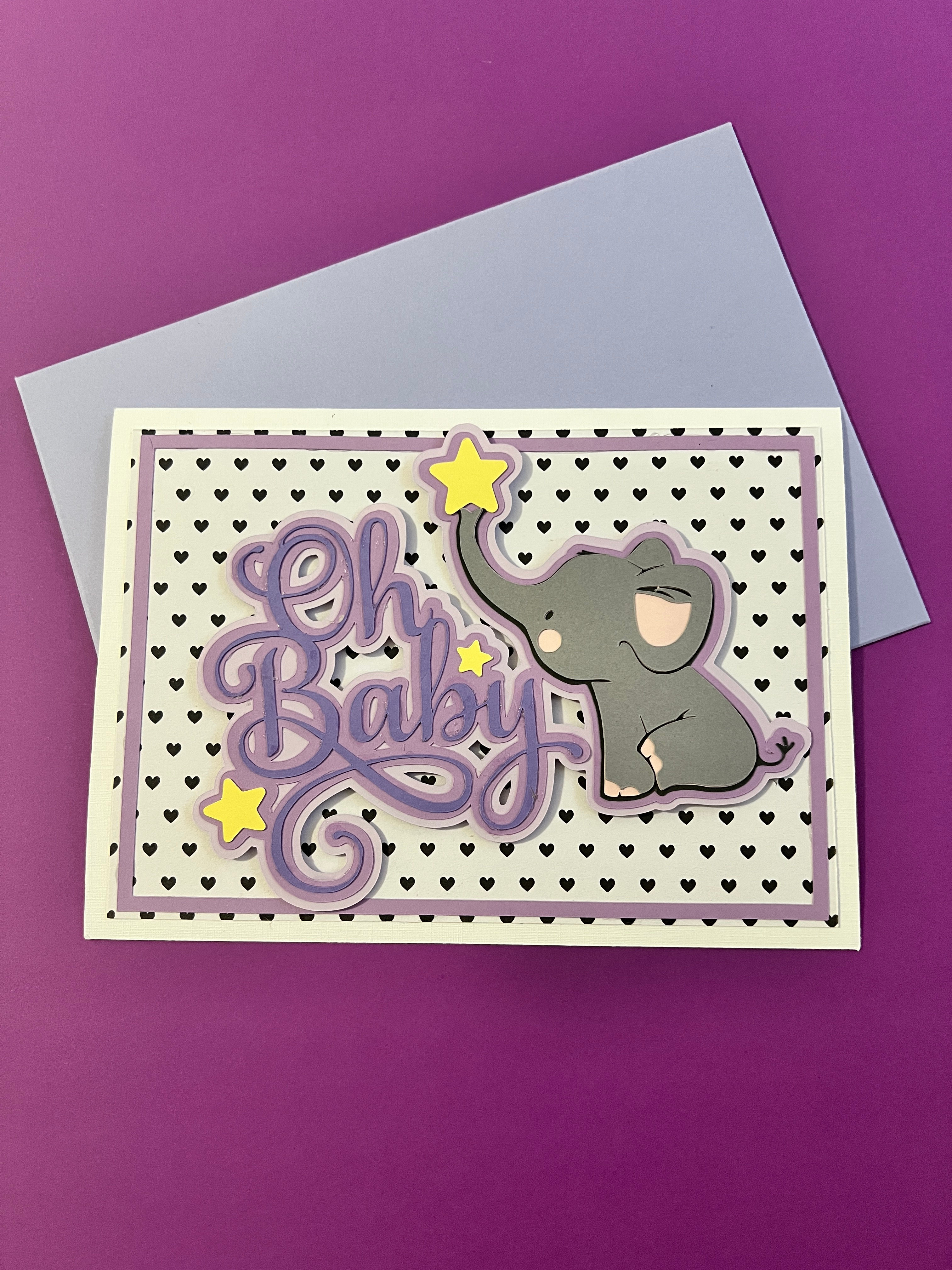 Oh Baby Elephant Card