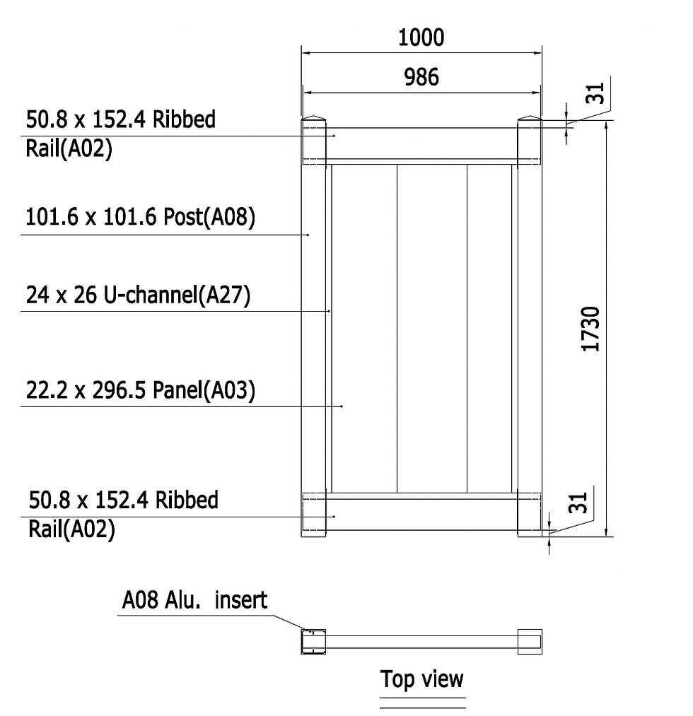Thumbnail: 1m W 1.8m H PVC Gate with Hardware