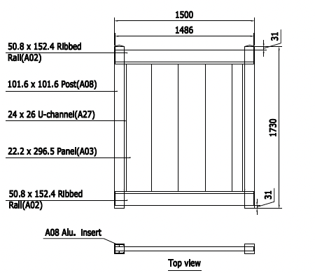 Thumbnail: 1.5m W 1.8m H PVC Gate with Hardware
