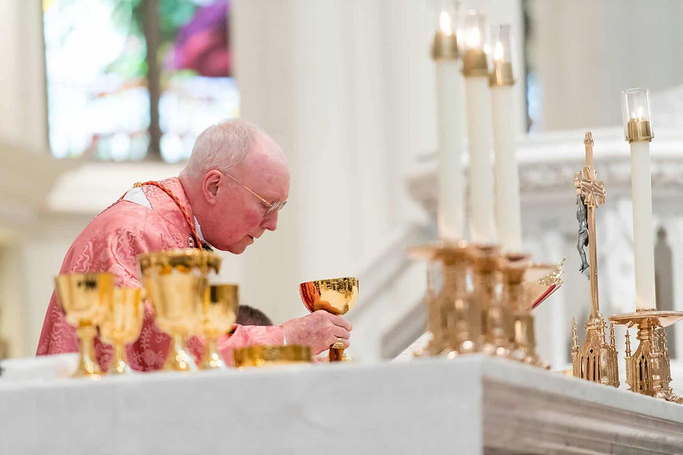 DENVER, CO - DECEMBER 17: Cardinal James Stafford celebrates the Liturgy of the Eucharist 60th Anniversary Mass commemorating his ordination to the priesthood at the Cathedral Basilica of the Immaculate Conception on December 17, 2017, in Denver, Colorado. (Photo by Anya Semenoff/Denver Catholic)
