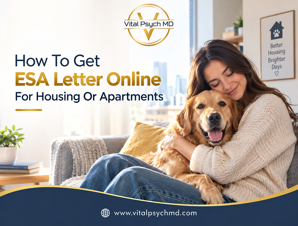 Woman cuddling a golden retriever at home, illustrating how to get an ESA letter for housing or apartments and obtain an emotional support animal letter online.