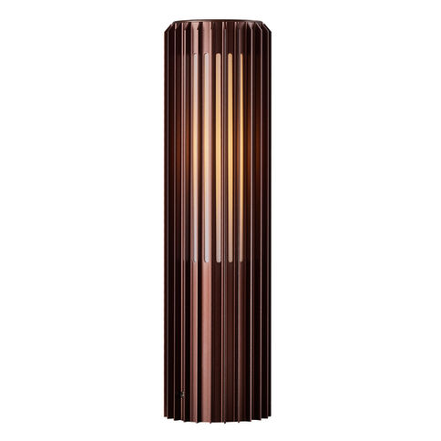 Borne lumineuse extérieure ALUDRA 45 Nordlux finition marron métallique sur fond clair