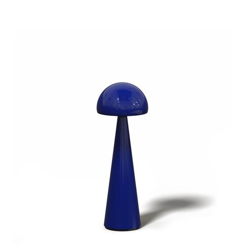 Lampe de table ZANZI QOOZII coloris Cobalt, packshot studio fond blanc, éteinte