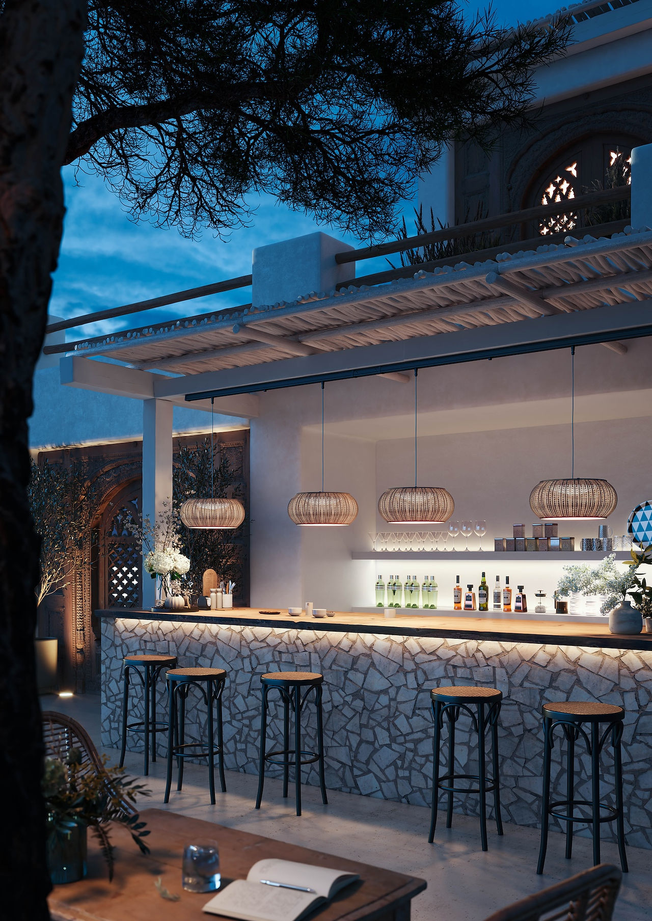 suspension outdoor rail éclairage Bover outrack