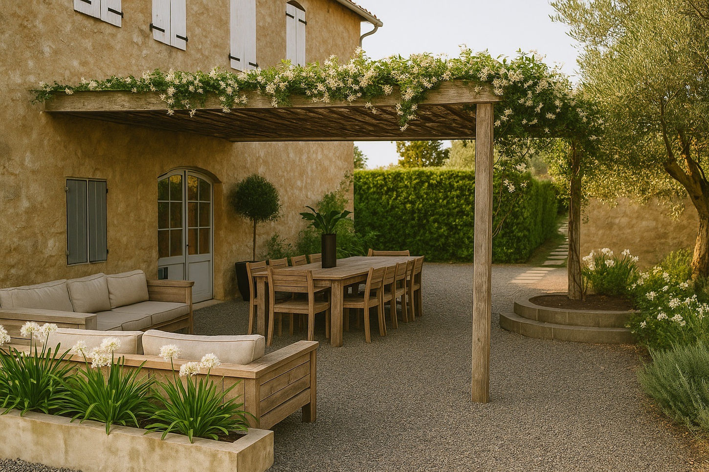 projet d'aménagement extérieur réalisé par WAHO - Saint Rémy de Provence