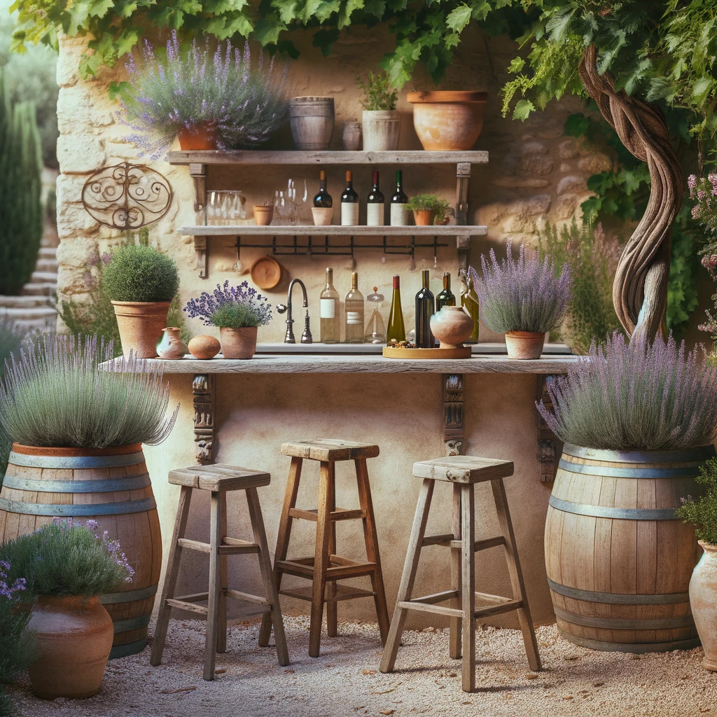 bar extérieur sur-mesure style provençal