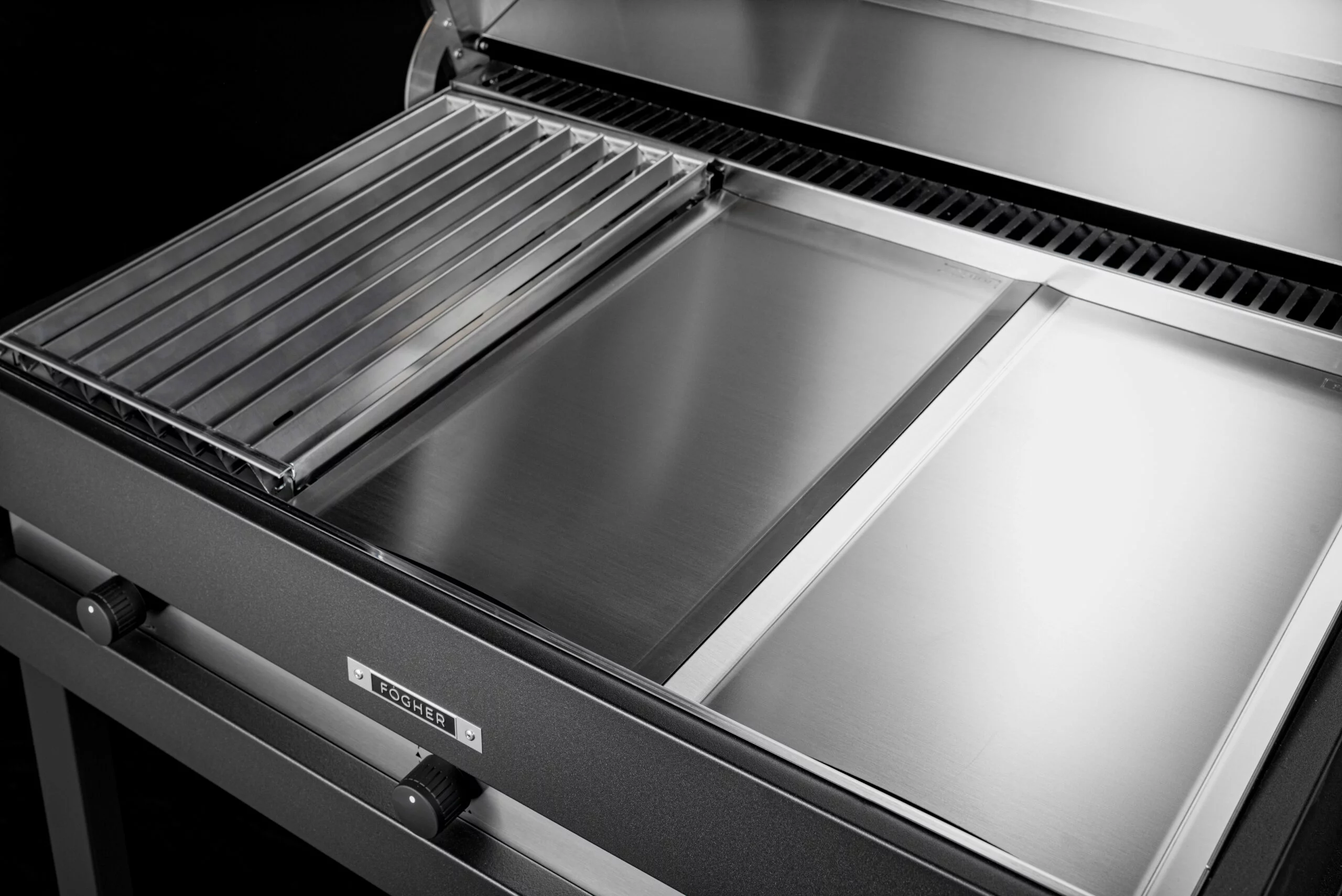 détail plaques teppanyaki barbecue fogher fga fo-750