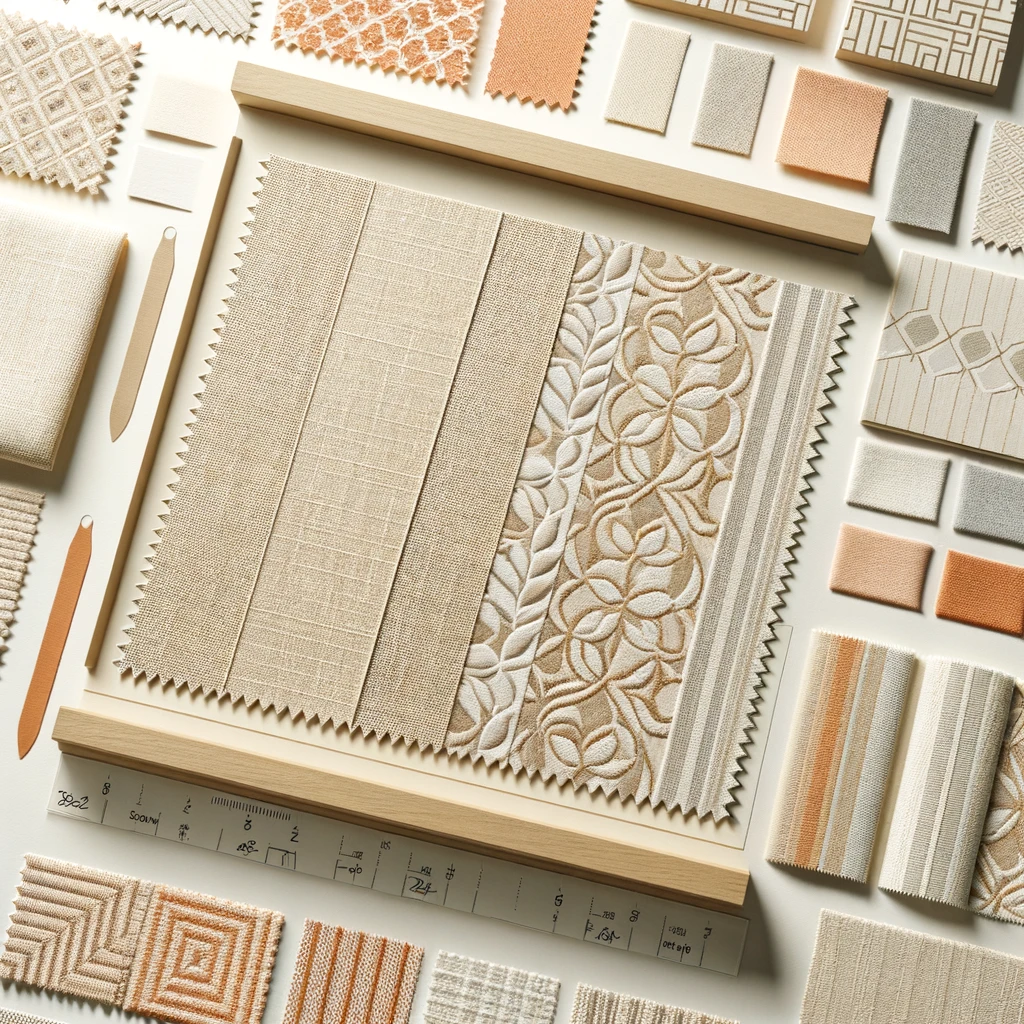 échantillons de tissus et matériaux pour sélection