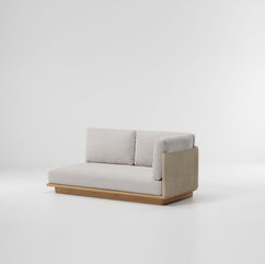 Canapé modulaire Kettal GIRO (module de connection droite structure en teck)