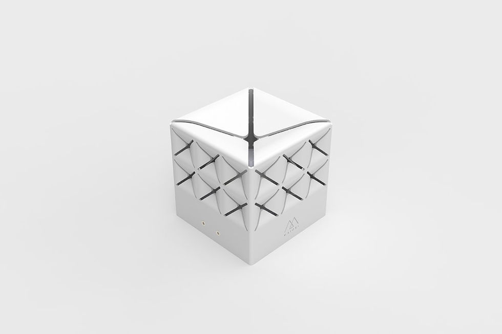 Lampe LOTUS finition blanc – vue produit fond neutre