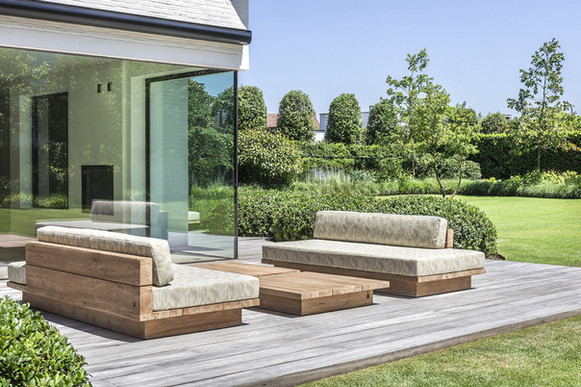 Lounge en teck Gommaire MAGNUS
