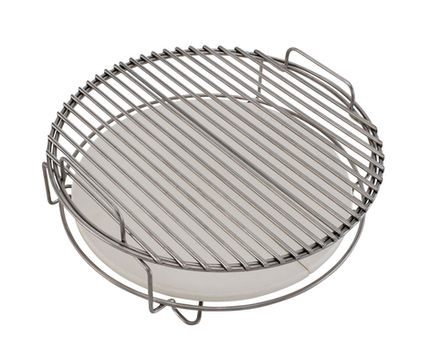 Kit convEGGtor avec deux demi-grilles en acier inoxydable pour Big Green Egg The Onyx Large