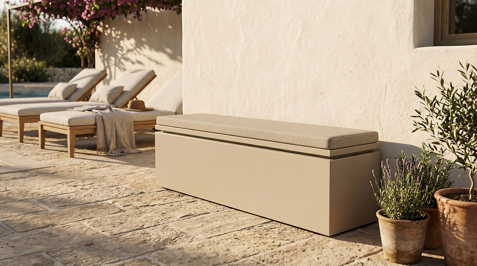 Coffre de rangement pour le jardin en métal solide et de qualité Fogher AIVA