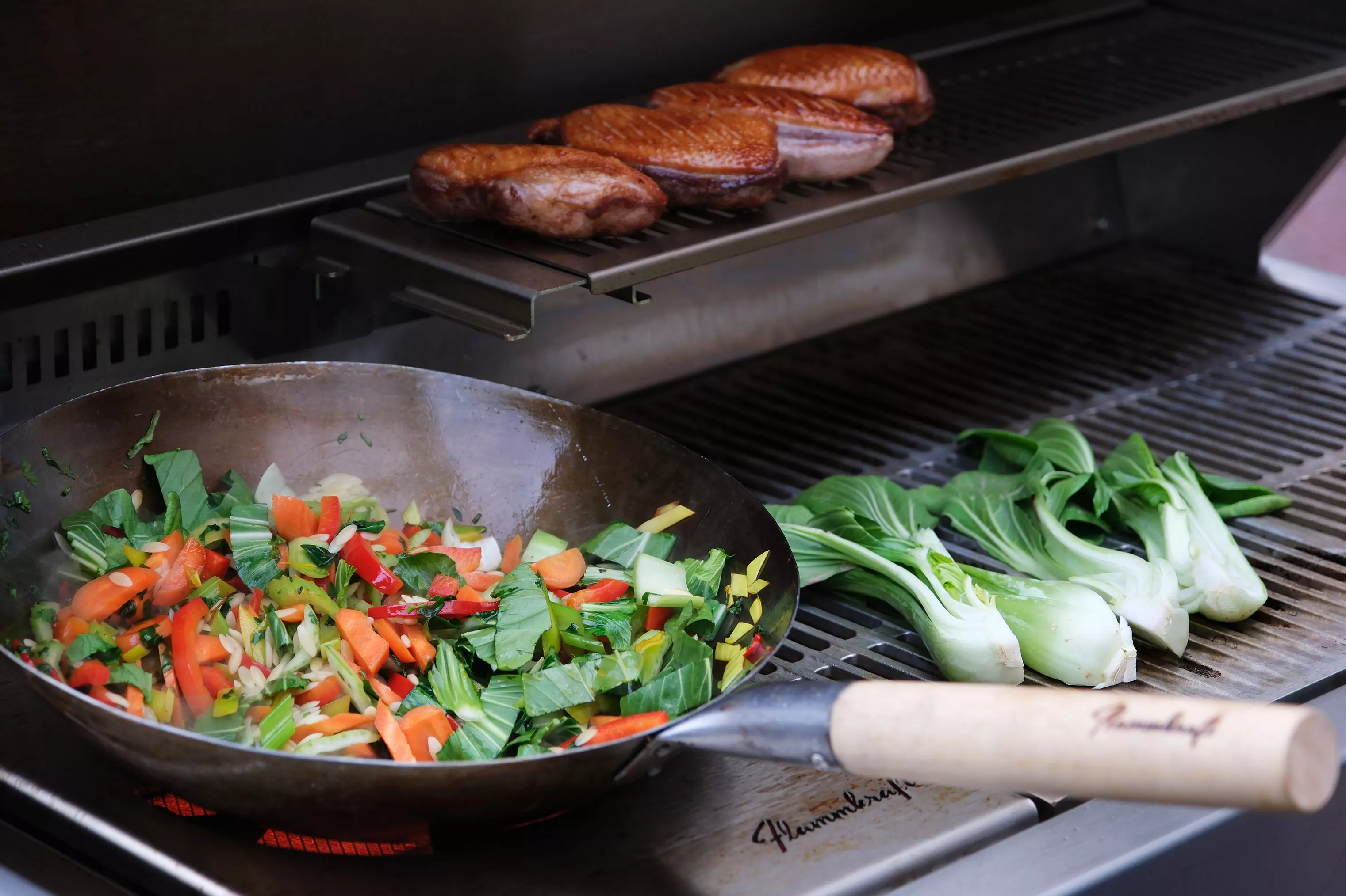 wok pour barbecue barbecue flammkraft block D encastrable