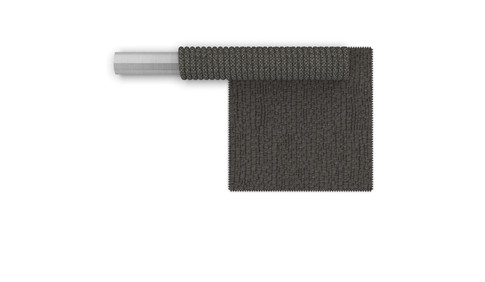 tissage de cordes gris foncé - blanc taupe