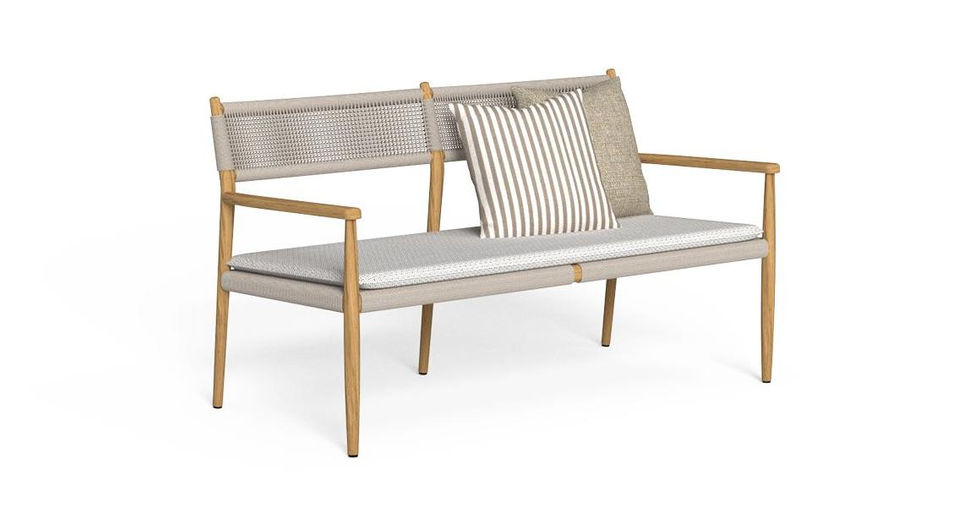 Canapé Love Seat Talenti DOLCEVITA teck naturel dune white