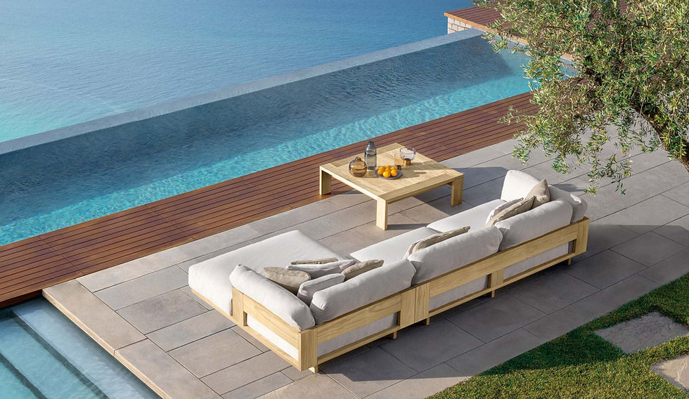 Table basse outdoor 107x107 Talenti ARGO WOOD