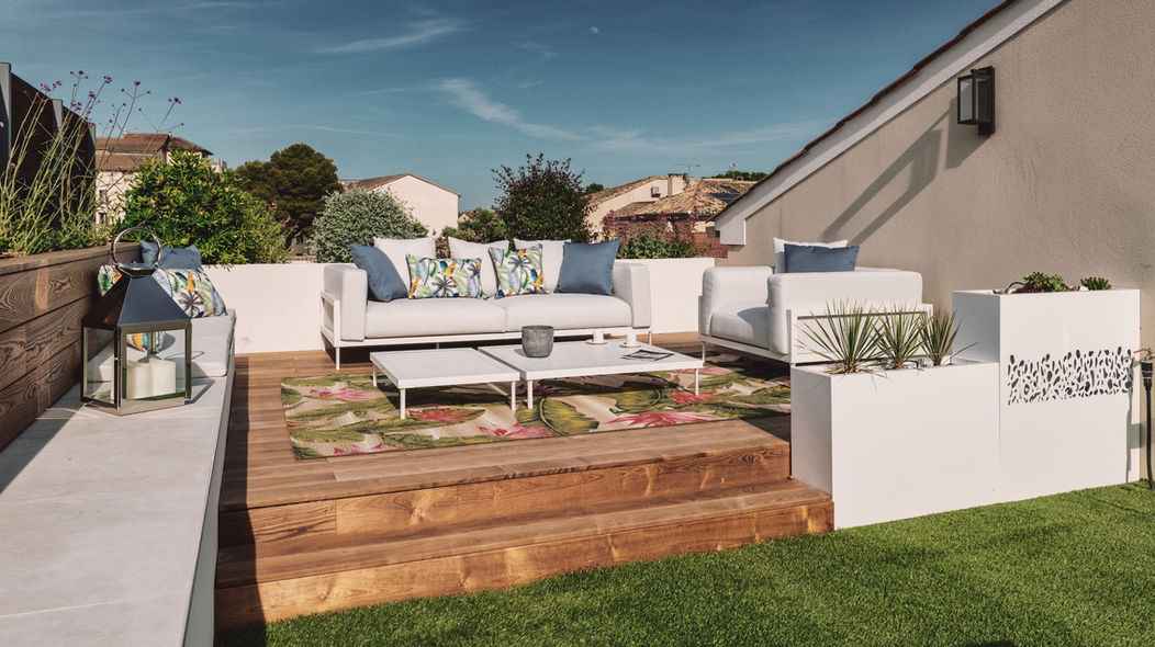 espace outdoor sur terrasse aménagée
