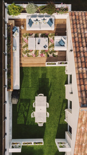 vue de dessus d'une terrasse aménagée par WAHO