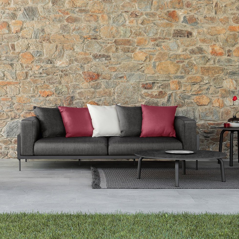 canapé extérieur talenti CLEOSOFT ALU finition gris foncé