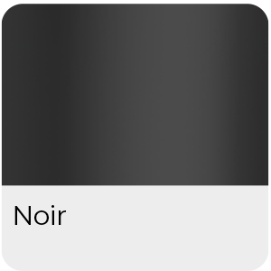 Coloris noir intense de la borne Kinno, finition sobre et intemporelle pour extérieur design.