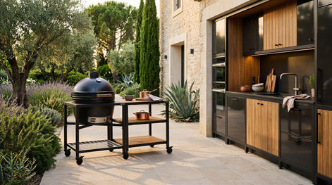 Cuisine extérieure haut de gamme avec Big Green Egg The Onyx XLarge Outdoor Kitchen