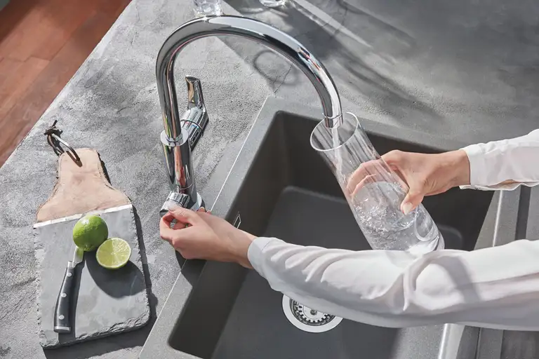 robinet en acier inoxydable pour système d'eau grohe blue professional