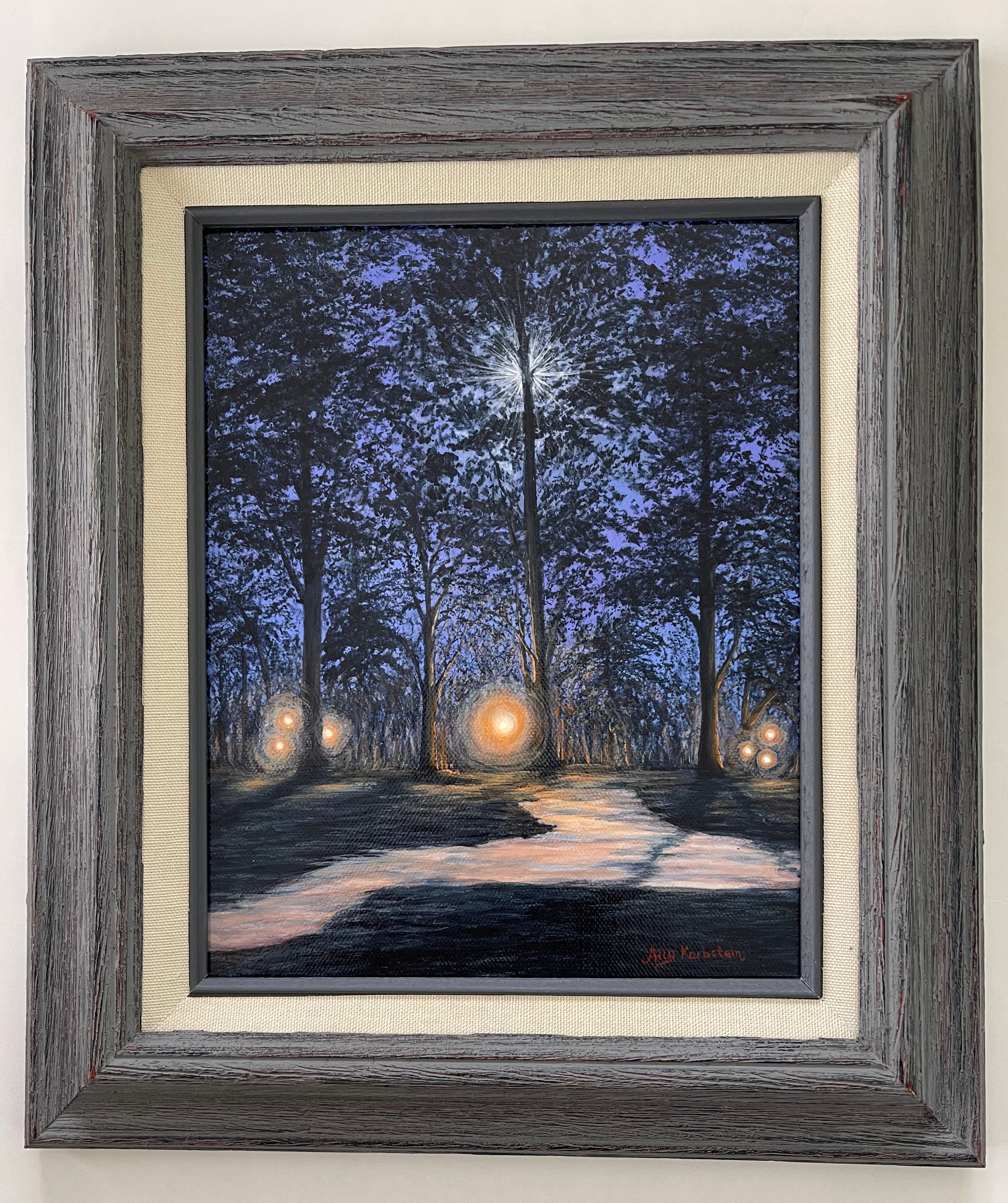 "Guiding Lights" Acrylics on Canvas Panel Painting