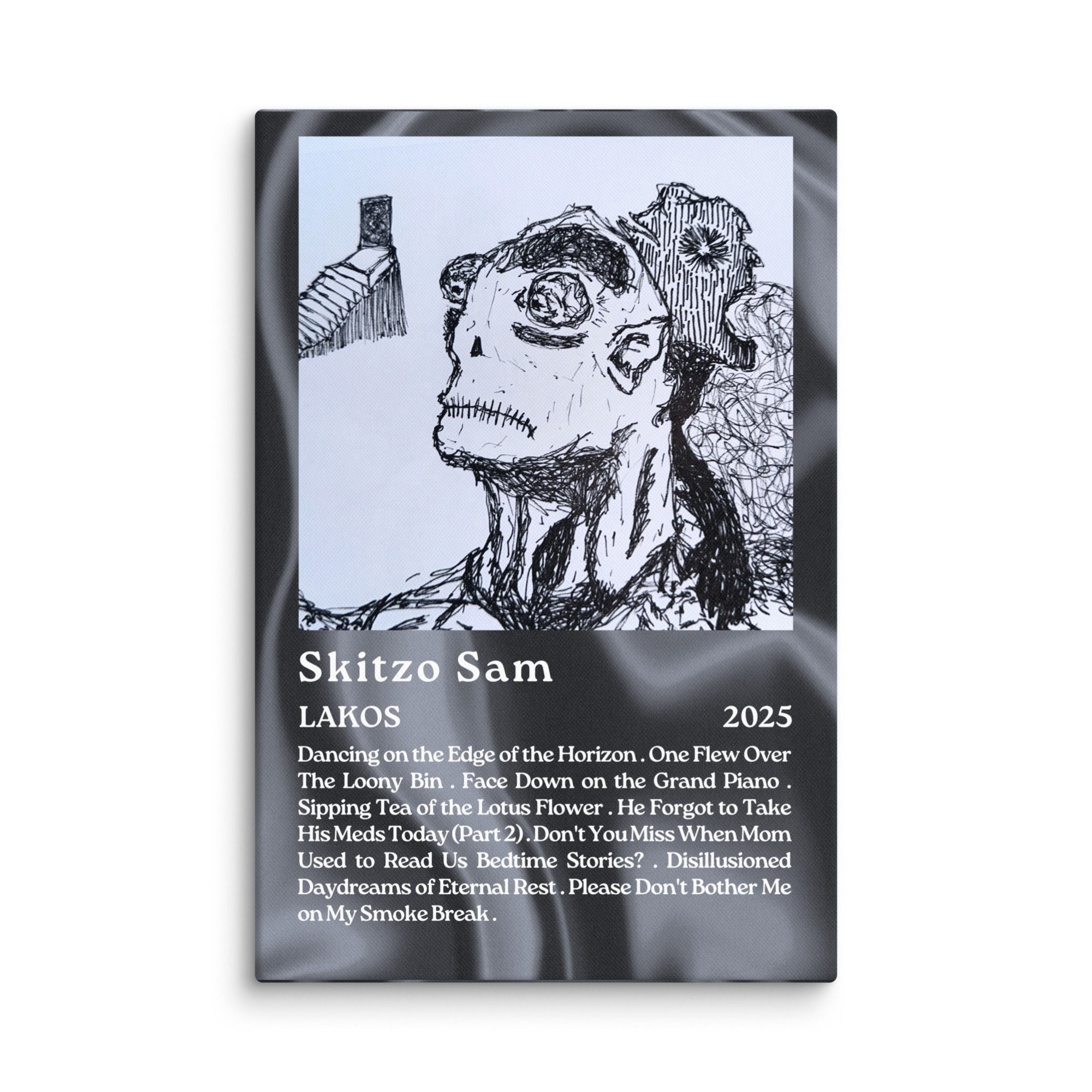 Skitzo Sam Album List Canvas Print