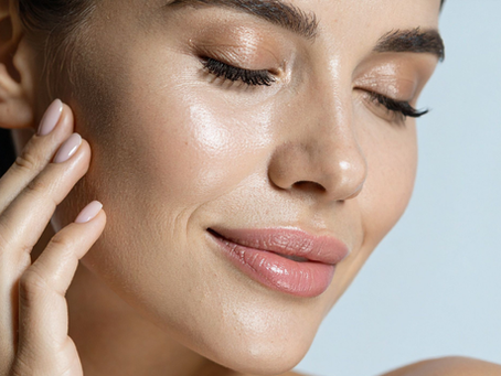 Close-up of ageing facial skin highlighting texture, hydration, elasticity and signs of perimenopause and menopause