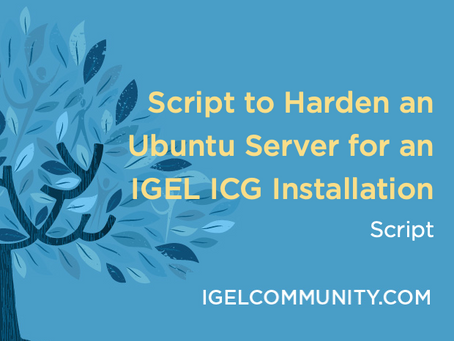 Script to Harden an Ubuntu Server for an IGEL ICG Installation
