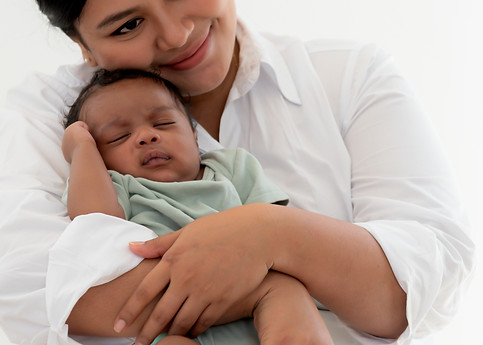 portrait-image-asian-mother-happy-smile-while-holding-1monthold-baby-newborn-son-who-is-sl