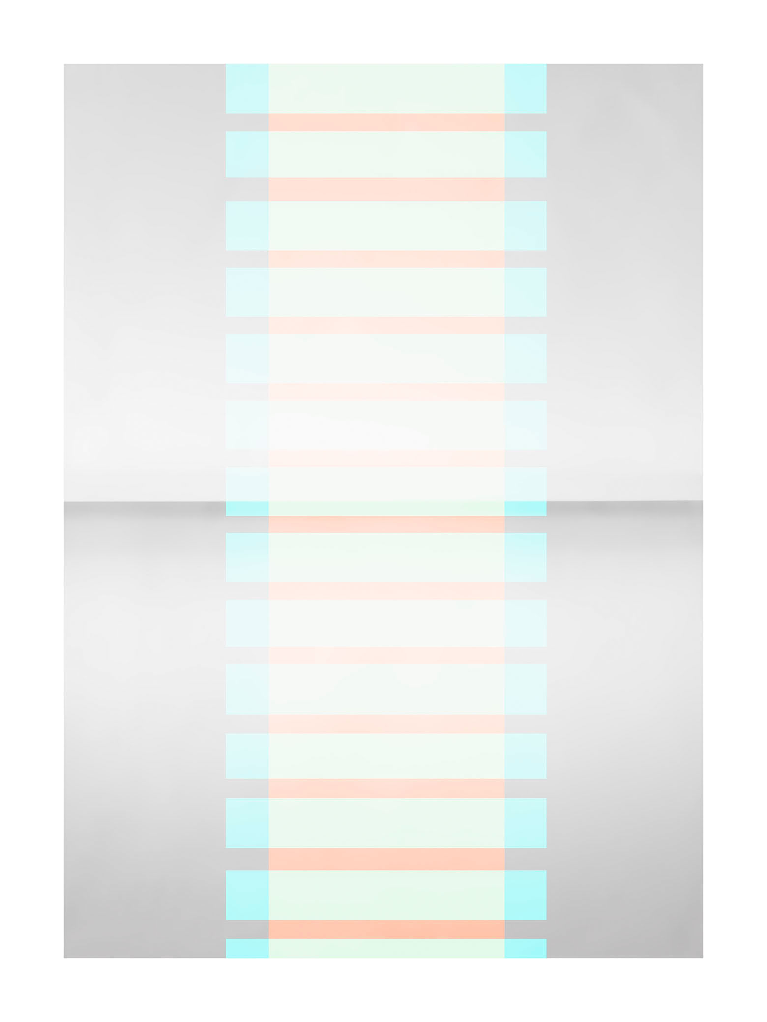 Superposición de líneas verticales en composición arquitectónica colorida.
