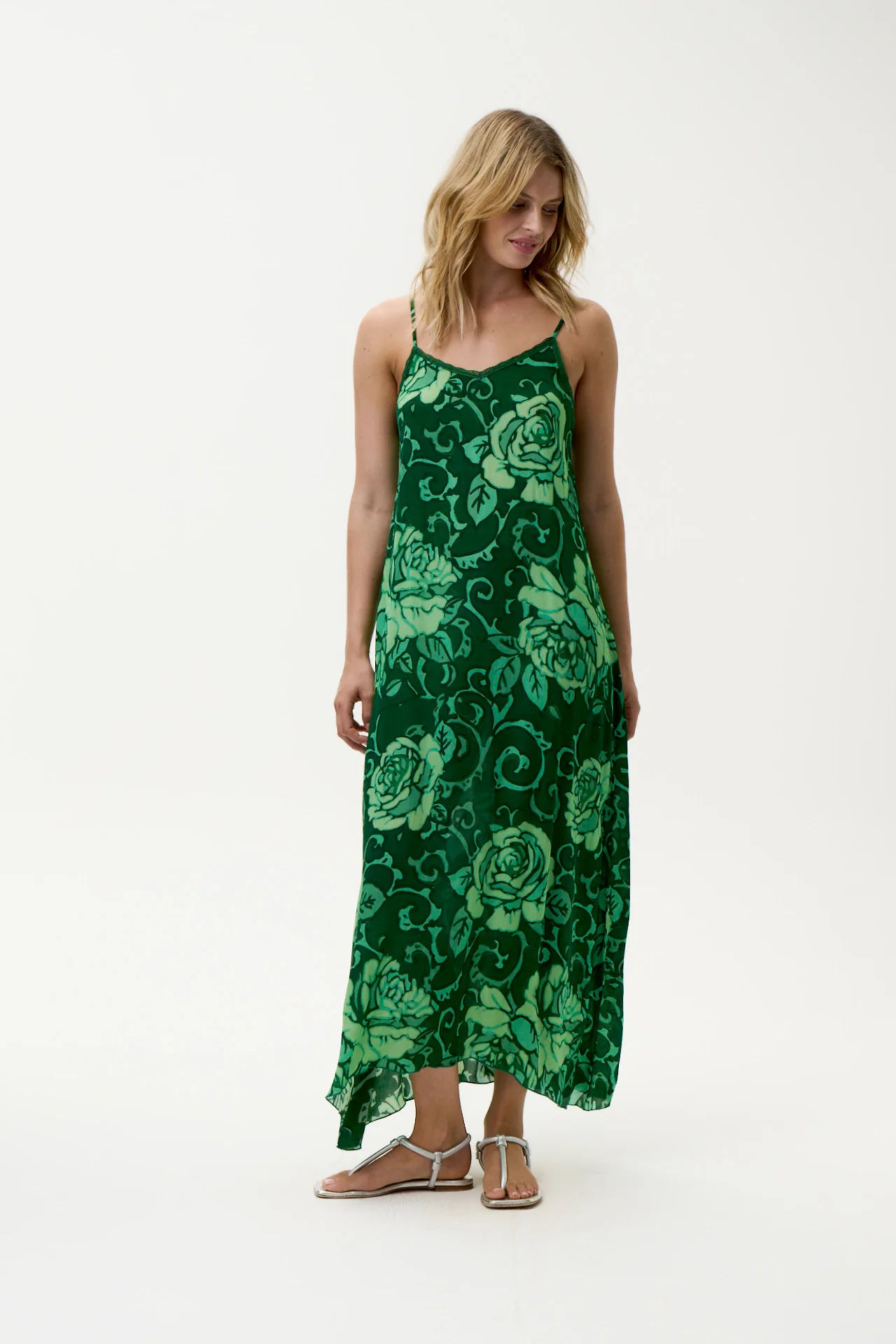 Antoinette Slip-Emerald Coast-Viscose-Green