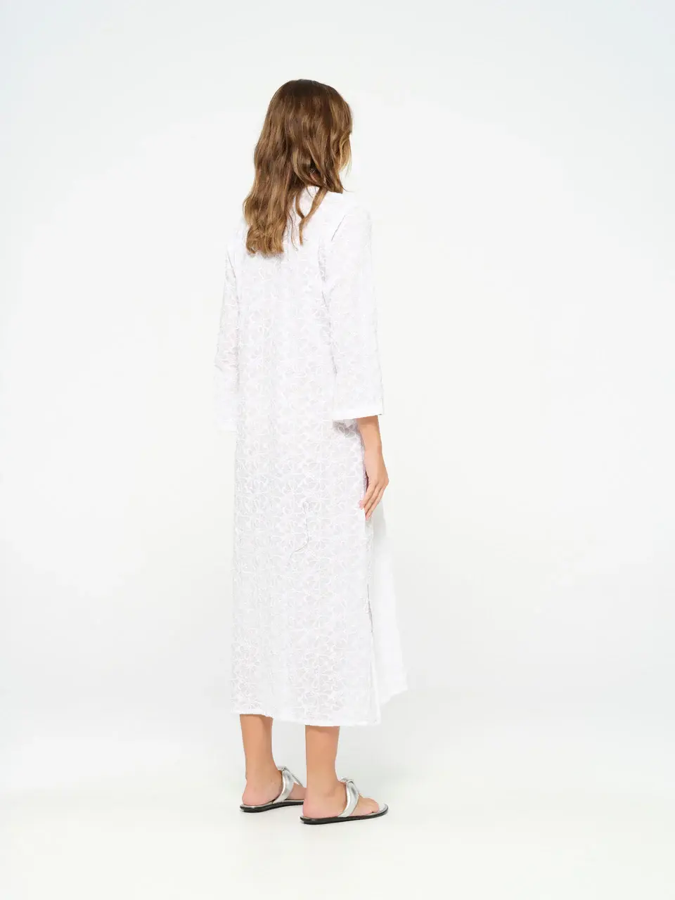 Thumbnail: Pondicherry-Embroidery-Cotton-White/White