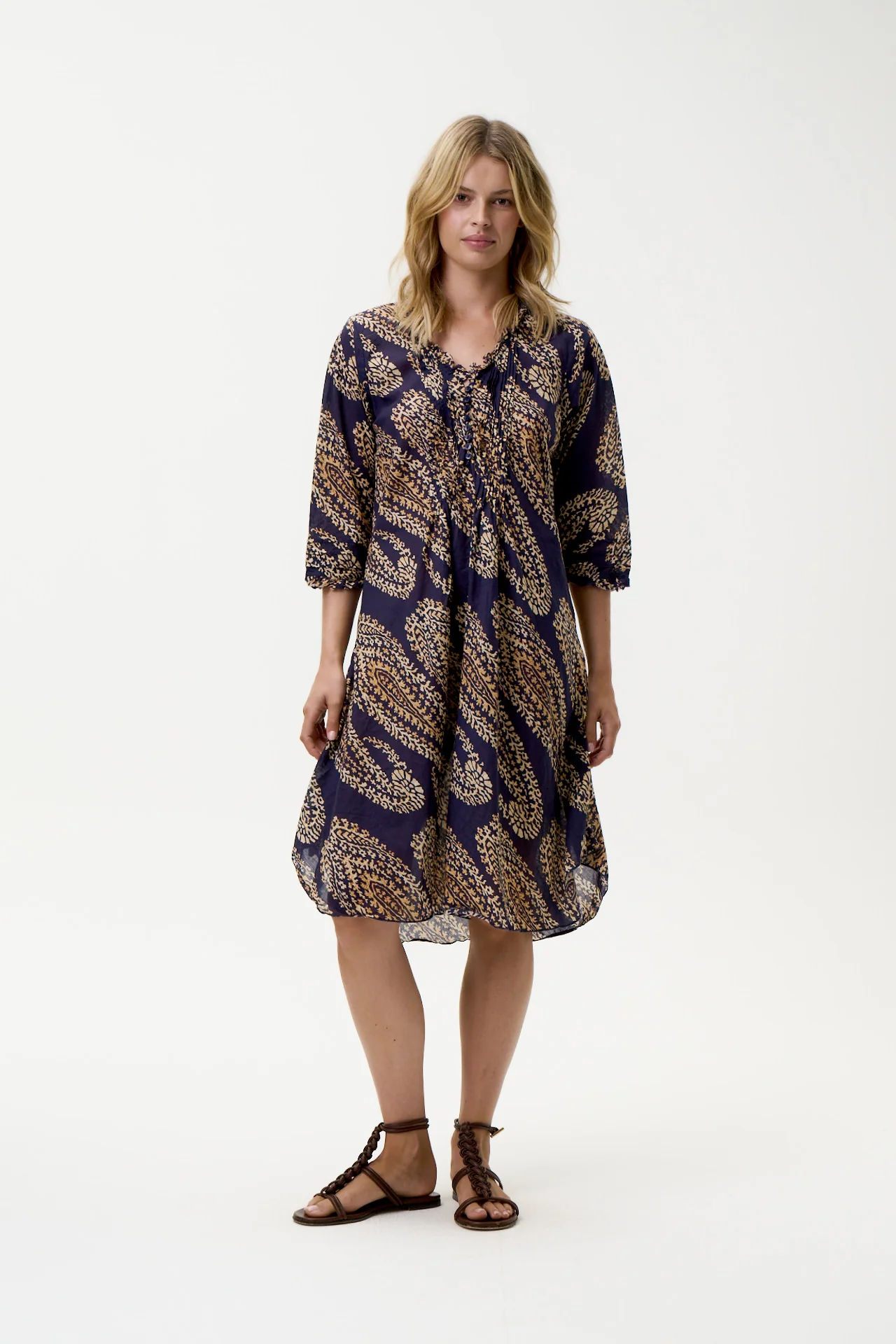 Middy Poppy-Provence-Cotton-Navy Paisley