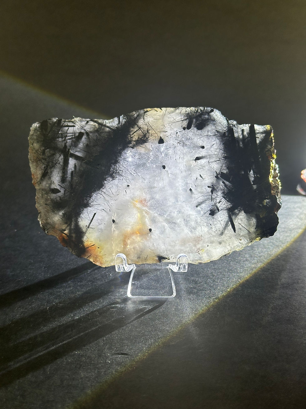 Miniature : Plaque de quartz tourmaliné