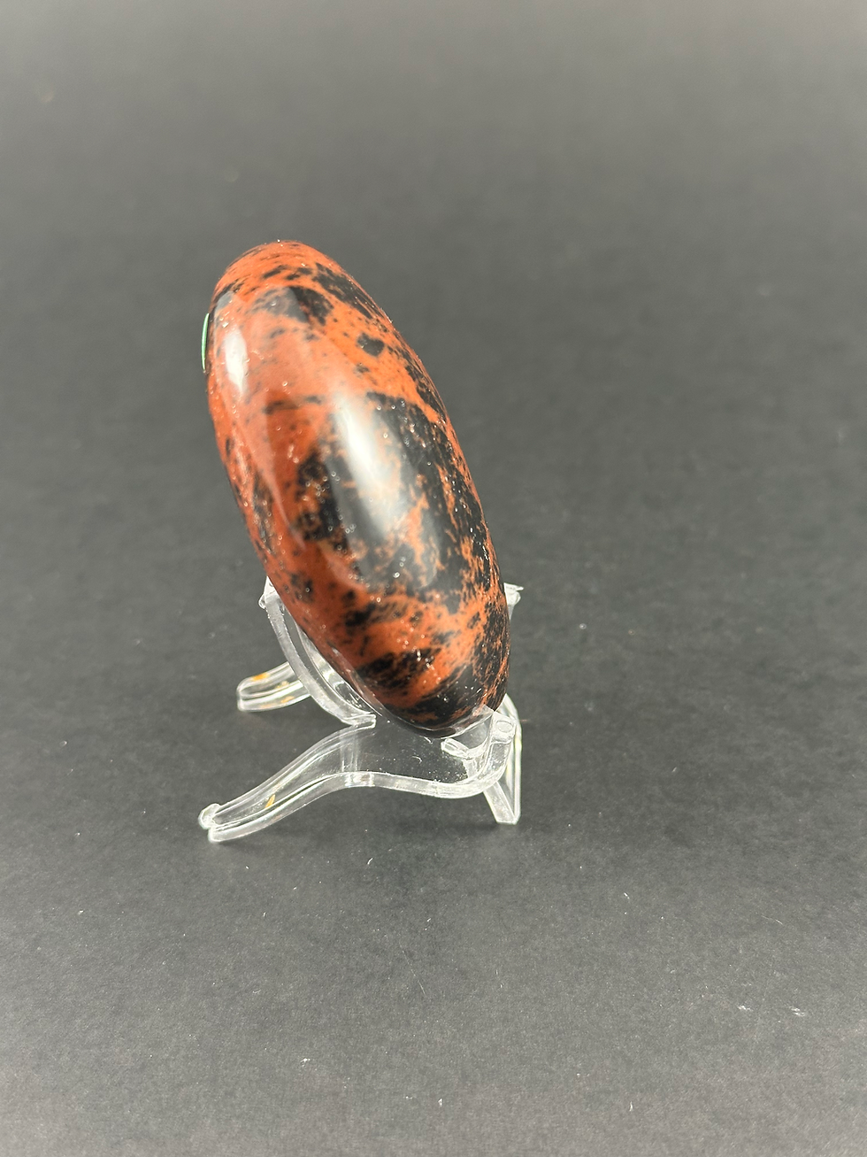 Miniature : Pierre de paume en obsidienne acajou (mahogany)