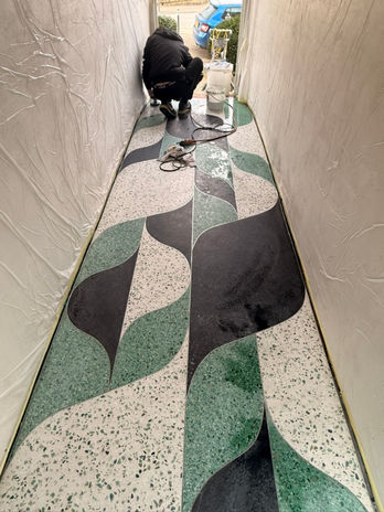 terrazzo minéral sur mesure artistique