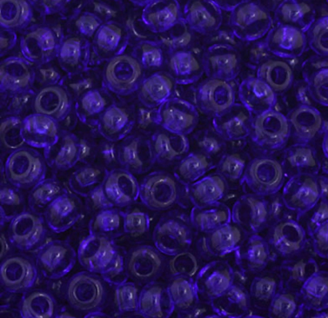 CZECH SEED BEAD 11/0 TRANSPARENT NAVY BLUE