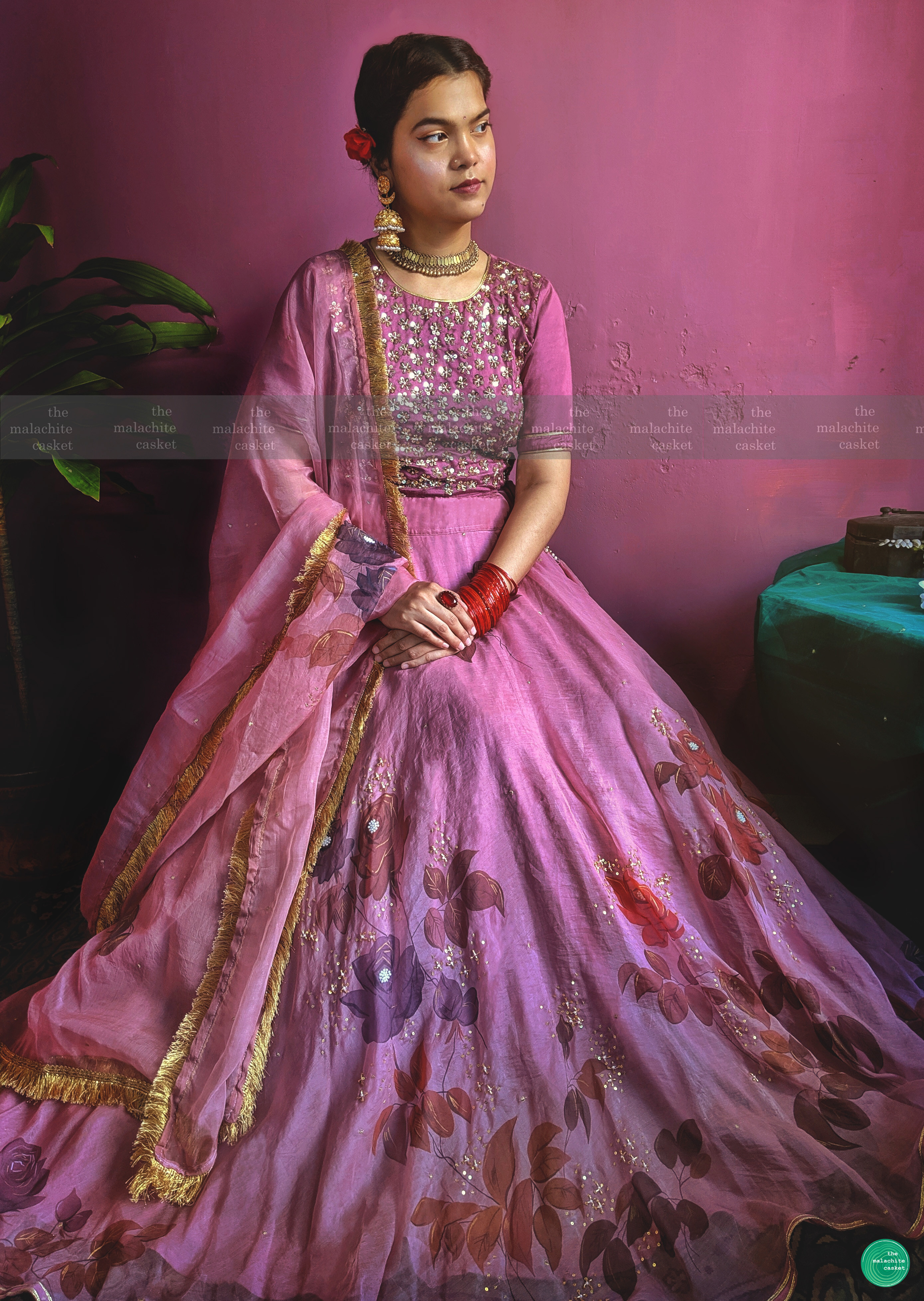 MAUVE ROSA LEHENGA
