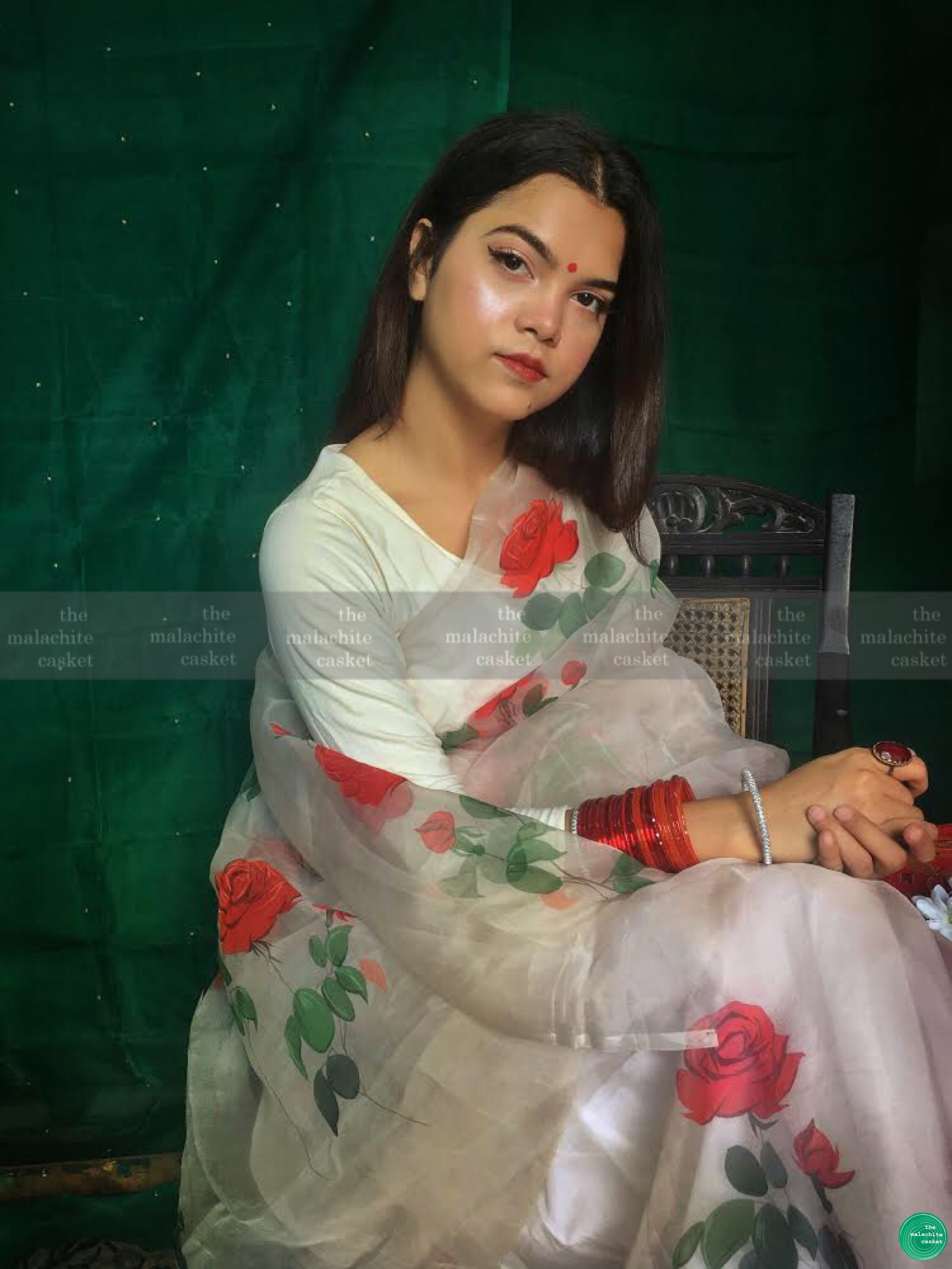 The classic rose saree