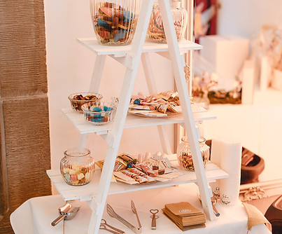 Leiterregal weiß Hochzeit
