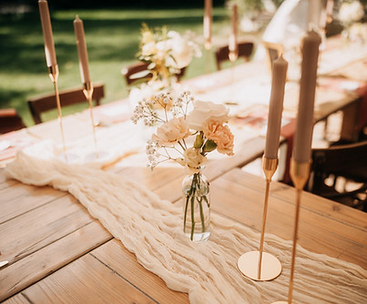 goldene Kerzenständer Hochzeit