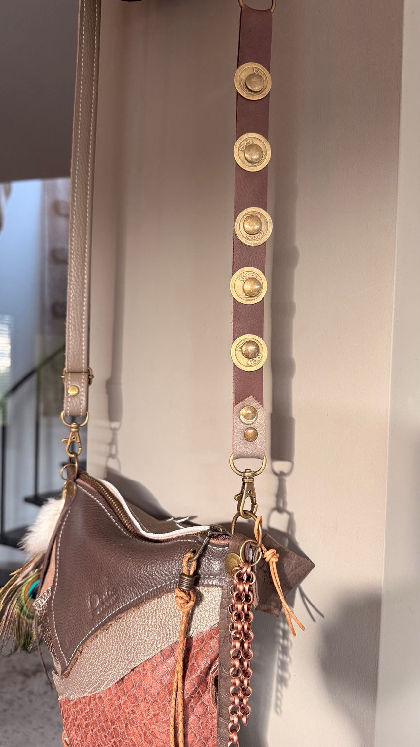 Pure Audrey – Handmade Leren Schoudertas | Twee Looks in Eén