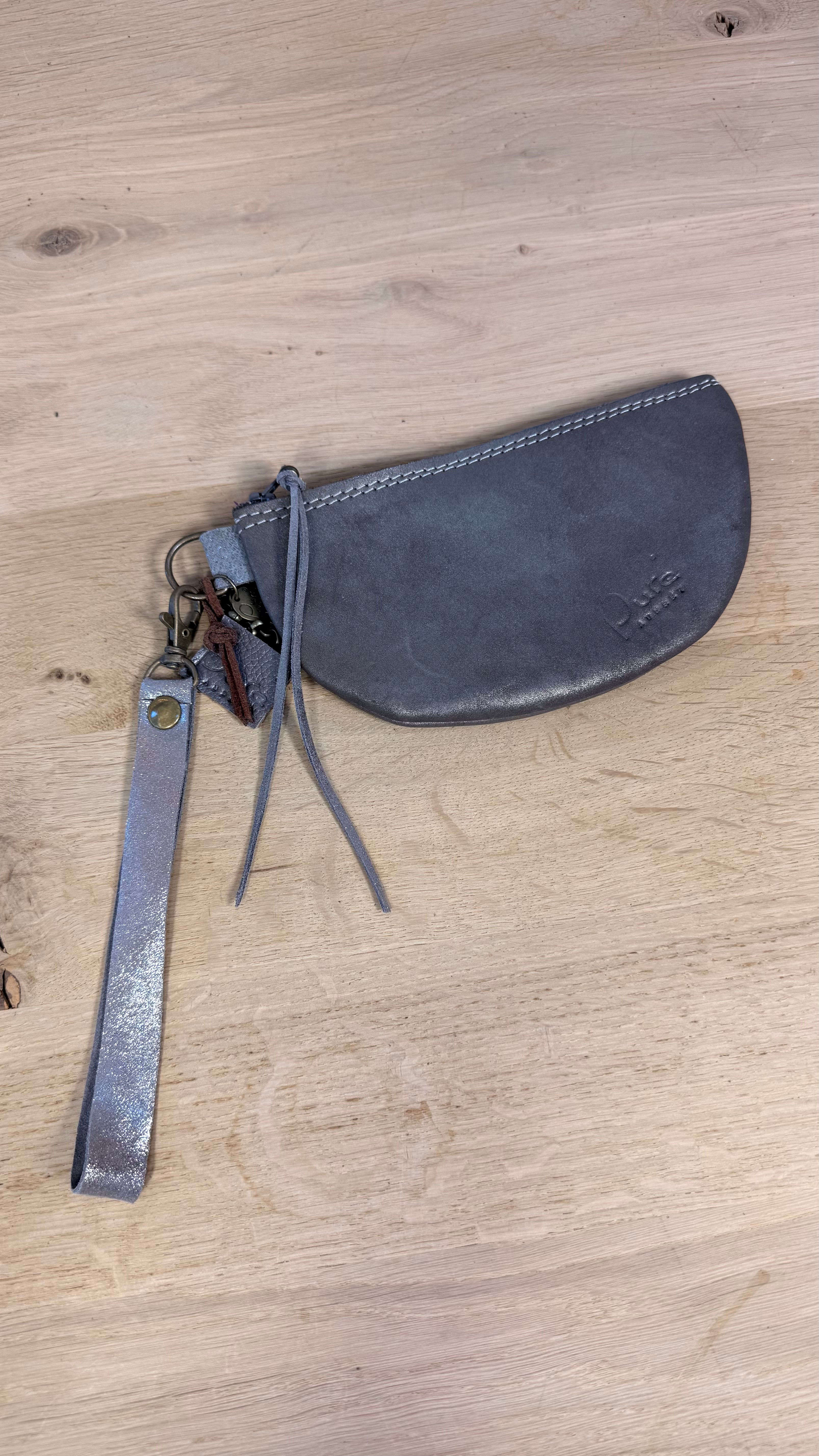 Leren portemonnee met polsbandje - Handmade 