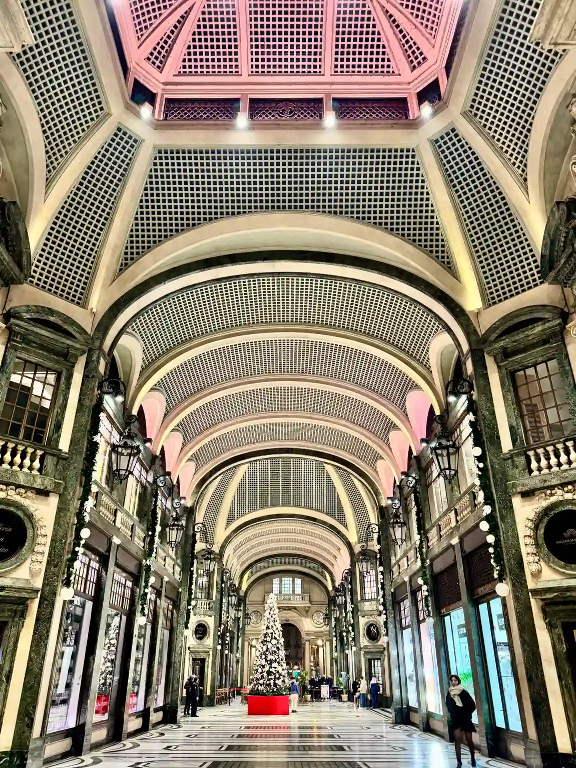 Galerie Subalpina voûte Noël Turin Italie