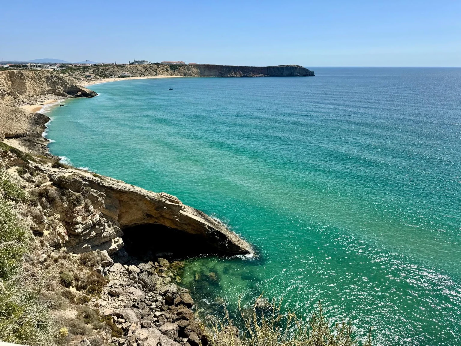 Panorama plages falaises océan Atlantique Sagres Algarve Portugal